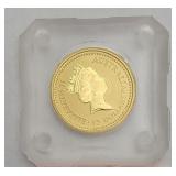 1990 1/10 oz Australian Gold nugget, $15