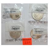 4 Morgan silver dollars