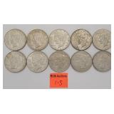 10 1926 Silver peace dollars