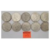 10 1926 Silver peace dollars