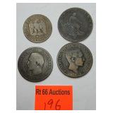 French and Spanish 1800s coins