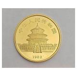 1982 china panda 1/10 oz gold