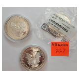 3 $1 American silver Eagles