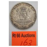 1862 Bavaria Vereinsthaler silver coin