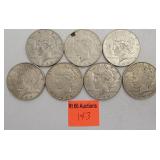 7 1934 silver peace dollars