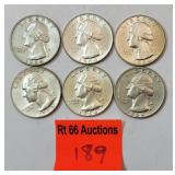 $1.50, 1964 D silver quarters