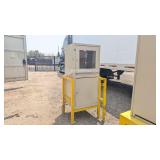 Metal Cabinet On Stand Damaged-30'L x 70'H x 34'W