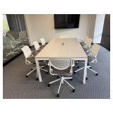 Conference Table 96' x 48' w/8 Okamura Runa Chairs