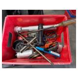 Metal Flashlight, Bic Lighter, Oil Filter Wrenches