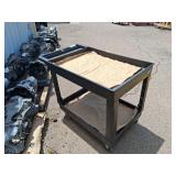 Large Uline Cart on Wheels - Black