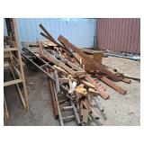 Pile of lumber and Railroad Ties