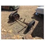 Model A Front Axle and Wire Wheels