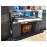 Metal Desk With Electrical Supply, Hand Assembly