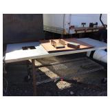 Metal Table On Wheels 72ï¿½x30ï¿½x32ï¿½