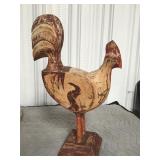 Wooden Chicken Statue 17'
