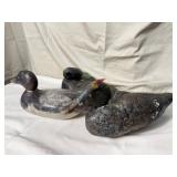 Vintage Wooden Duck Decoys Qty 3