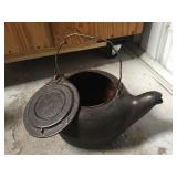 Antique Cast Iron Tea Kettle