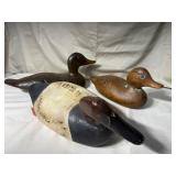 Vintage Wooden Duck Decoy With Speculum Detail