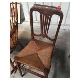 Side Chair With A Woven Rush Seat 35'