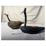 Vintage Wooden Root Head Duck Decoy Qty 2