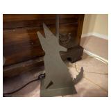 Southwest Theme Metal Base Lamp - Works