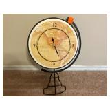 Clock - Battery Operated, Metal Frame, Untested