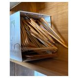 Box Of Wooden Hangers
