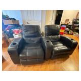 Leather Movie Recliner Sectional
