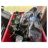 Vintage Bottles, Metal Pieces