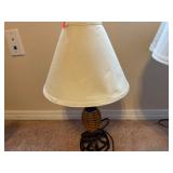 Wicker and Metal Base Lamp