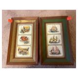 Wood Framed Artwork Qty - 2