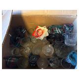 Cut Crystal Glass Set, Shot Glasses, Coasters