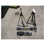 Lot - (4) Mics. Tripods