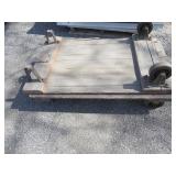 Lot of (2) Wooden Rail Carts no handle