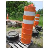 Lot of 4 Traffic Safety Barrels
