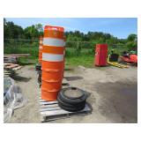 Lot of 4 Traffic Safety Barrels