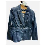 NWT Veronica Beard Miller Leather Dickey Jacket Na