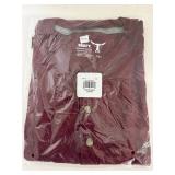 NWT Hanes Beefy Men's Long Sleeve Henley Mulled Be