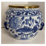 Vintage Blue and White Chinoiseries Ginger Jar