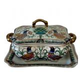 Vintage Hand Painted Porcelain Lidded Tureen