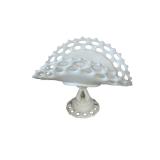 VTG Westmoreland Doric Open Lace Milk Glass Banana