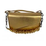 NWOT SCHUTZ Premium Metallic Gold Leather Handbag