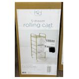 NIB 5-Drawer Rolling Storage Cart -Plastic Drawers
