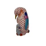 Herend Rust Fishnet Penguin with Baby 24k Accents