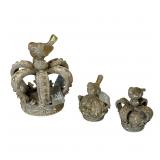 NWT Raz Imports 6' Crown with Bird & 3.5' Crowns