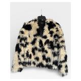NWT Tibi New York Faux Fur Suka Black Ivory Shaggy