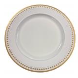 13ï¿½ Plastic Charger Plates Gold Bead Trim