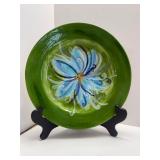 Handpainted Ceramic Glazed Plate