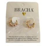 NIP Bracha Kendra Huggies Earrings 18kt GF