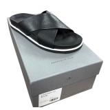 NIB Aquatalia Tanner Black Pebbled Calf Men's